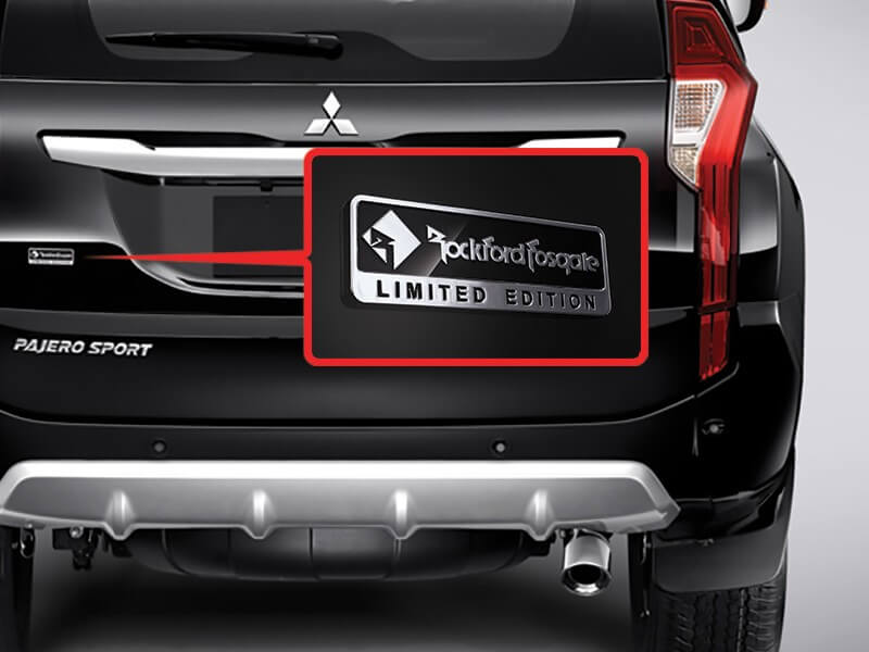 Mitsubishi Pajero Sport Rockford Fosgate-emblem